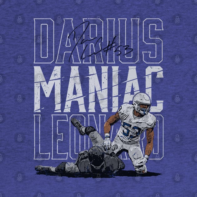Darius Leonard Indianapolis The Maniac by MASTER_SHAOLIN
